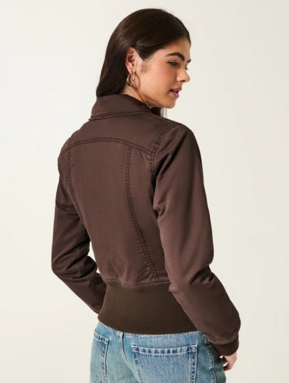 Hollister Twill Zip Up Jacket NWOT SIZE XL - Picture 6 of 6
